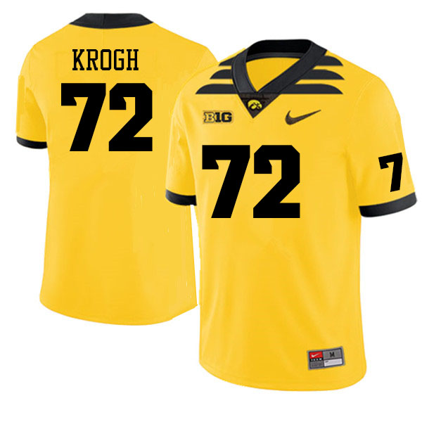 Men #72 Kale Krogh Iowa Hawkeyes College Football Alternate Jerseys Sale-Gold